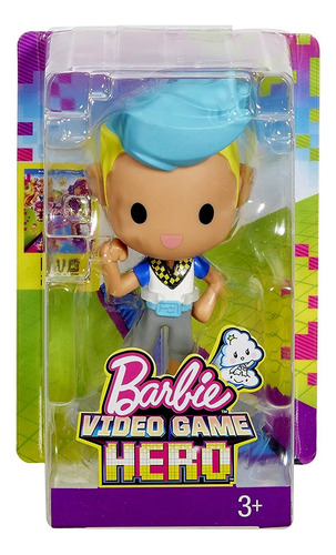 Mini Boneco Menino Ken Kris - Mini Pixels Amigo - Acompanha Suporte - Personagem De Barbie Em Um Mundo De Video Game Hero - Mattel Brinquedos
