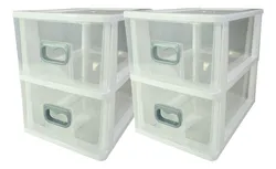 Comprar Kit 2 Gaveteiro Plástico Mini Pequeno Transparente 2 Gavetas no Mercado Livre