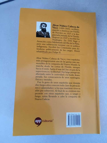 Naufragios Y Comentarios. Alvar Núñez Cabeza De Vaca. App. (Usado)