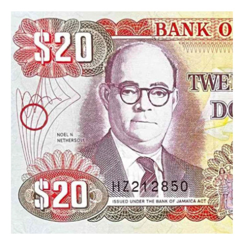 Jamaica - 20 Dollars - Año 1995 - P #72 - N. Nethersole