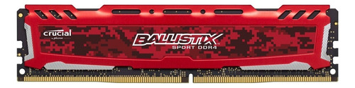 Memoria RAM Ballistix Sport gamer color rojo 8GB 1 Crucial BLS8G4D240FSEK