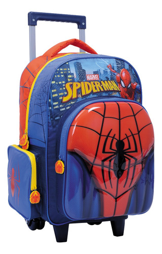Spiderman Mochila Escolar Carro 16 PuLG Comic Marvel Edu