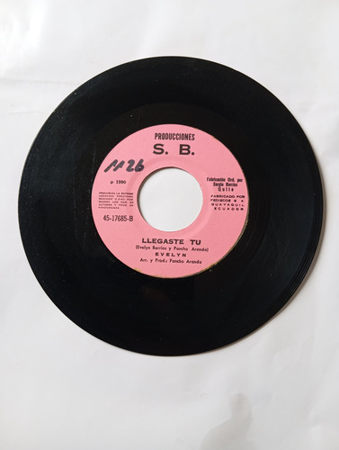 Vinilo Single De Evelyn --abrazame ( H56 (Usado)