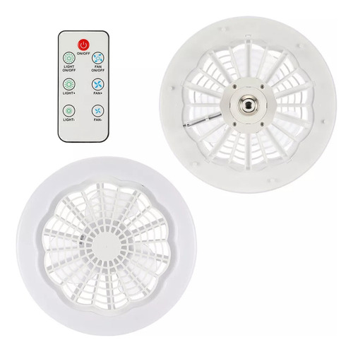Ventilador De Techo Con Ly Ces E27 Y Control Remoto 3 Nivele