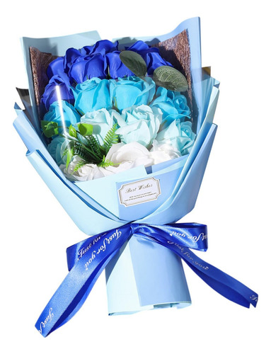 Valentines Day Soap Roses Bouquet Mother's Day Blue