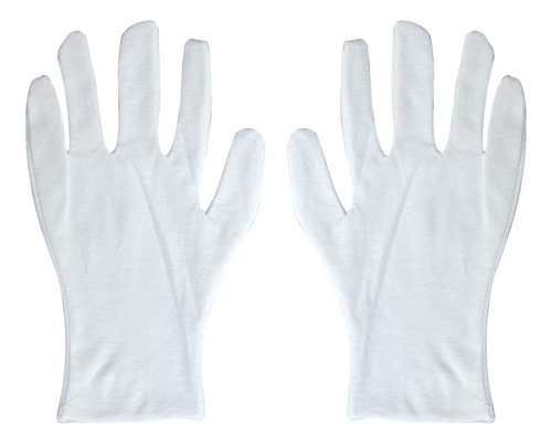 Guantes De Algodón Alargados Blancos, 6 Pares, Para Uso Indu