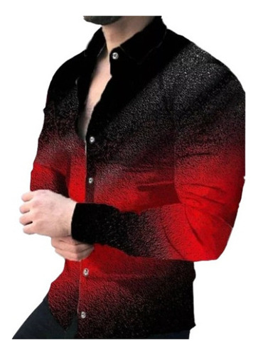 Camisa Casual Estampado Pintura Al Óleo 3d Moda Para Hombres