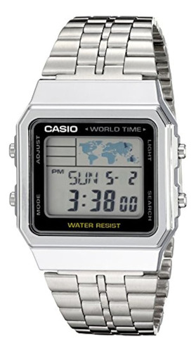 Casio A500wa1acf Reloj Clásico De Tono Plateado Para Hombre