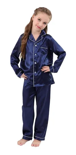 Pijamas de satin para niñas new arrivals