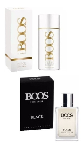 Perfume Boos Set Black Hombre 100ml + Intense Mujer Edp 90ml