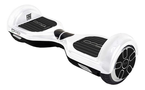Imagen 1 de 3 de Skate eléctrico hoverboard Fiat 500 Blanco 6.5 cm