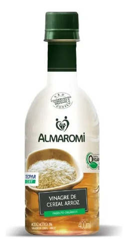 Vinagre De Cereal - Arroz Orgânico 400ml - Almaromi