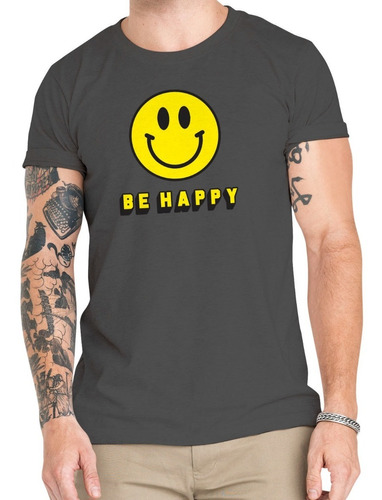 Polera Smiley Face Carita Feliz Happy Algodón Orgánico Scl13