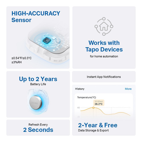 Tp-link Tapo Sensor Temperatura/humedad Sin Pantalla