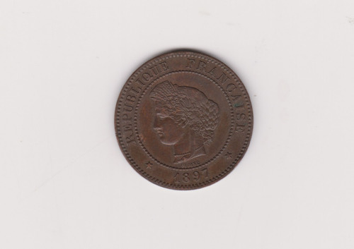 Moneda Francia 5 Centimes Año 1897 Excelente +