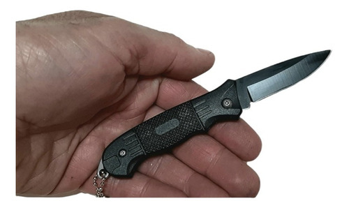Cuchillo  Navaja  Llavero Plegable 6 Cm Hoja Negra