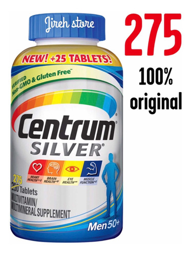 Centrum Silver Men 50+ X 275 Tabletas -hombres Mayores 50