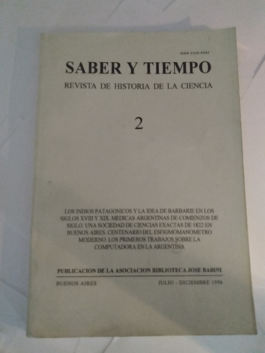 Revista Saber Y Tiempo 2 - Historia De La Ciencia (1996)