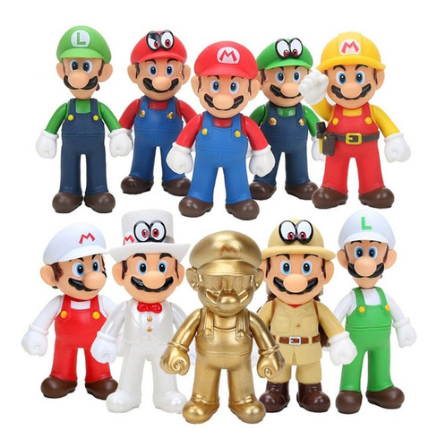 1 Muñeco Figura Mario Bros Luigui Mario Odyssey Yoshi Bowser