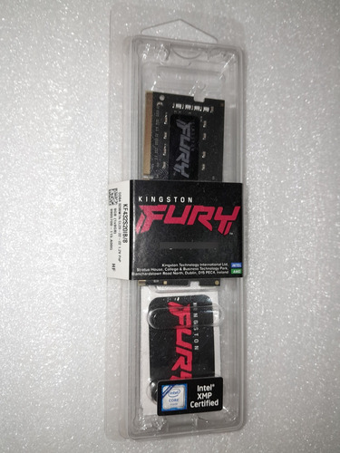 Memoria Ram Fury Gamer Color Negro 8gb 1 Kingston Kf (Usado)