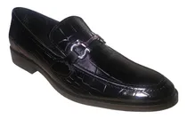 Comprar Mocasin Loafer Slipper Negro 100%piel Para Hombre Cocodrilo 
