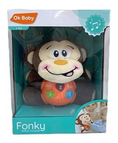 Ok Baby Monito Con Luz Y Sonido Fonky Safari Musical 15 Cm
