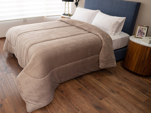 Cobertor Liso Beige Mega King Size Dormireal Edredón Térmico