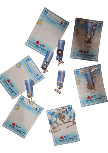 Escarapela Argentina Prendedor (simbolo Patrio) X10u Azul