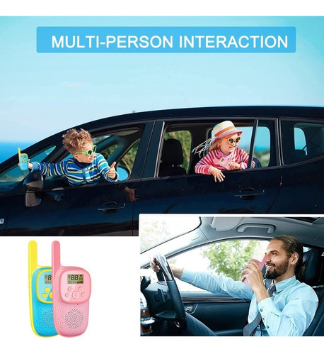 * . 2 Pcs Radios Walkie Talkies For Niños Carga Usb 3km