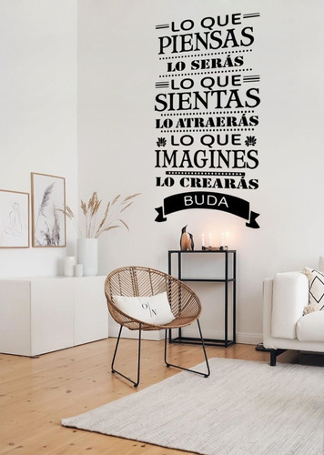 Viniles Decorativos Vinil Pared Frases Letras Lo Que Piensas