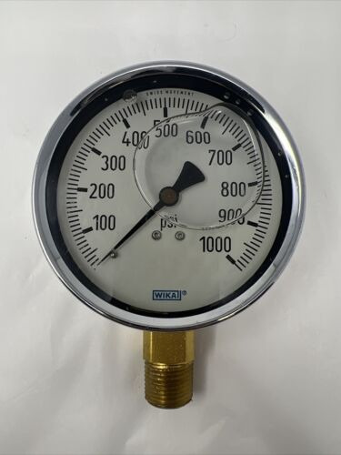 Wika Industrial Pressure Gauge 0-1000psi Conn. 1/2 Np Ddd