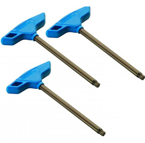 3 Chave Torx Com Cabo T Gedore T20 T25 T40 Cor Azul