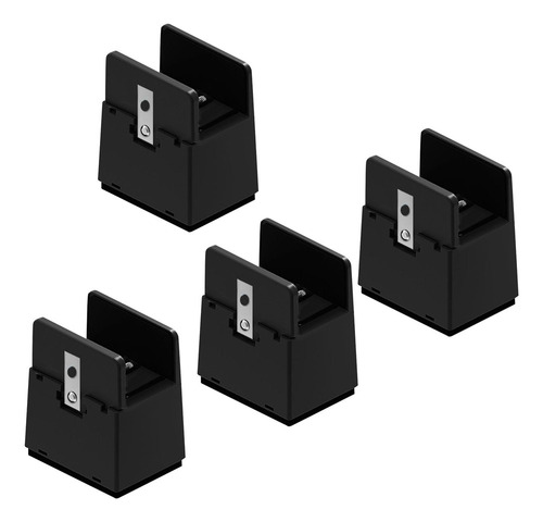 Paquete De 4 Elevadores Para Muebles Al. 5 Cm Negro 10-37 Mm