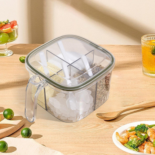 Caja De Condimentos 4 Compartimentos De Almacenamiento Botes