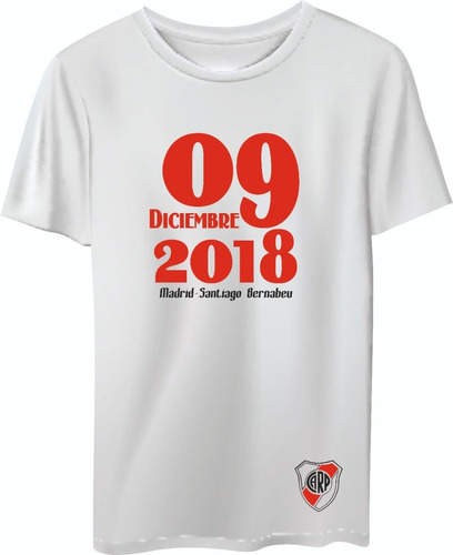 Remera 100% Algodon River Plate 9 De Diciembre 2018