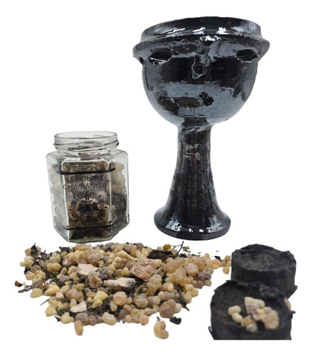 Kit-copalera Mediana + Copal Con Hierbas 150 G + 7 Carbones