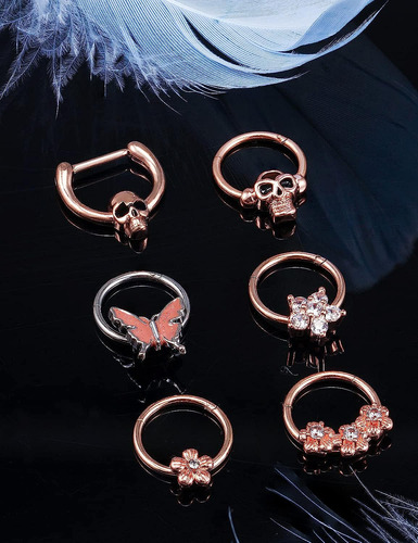 Anillo De Septum De 16g, Joyería Piercings De Septum, ...