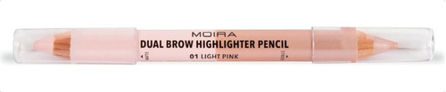 Lápiz Delineador Moira Cosmetics Dual Highlighter Para Cejas Color Light pink