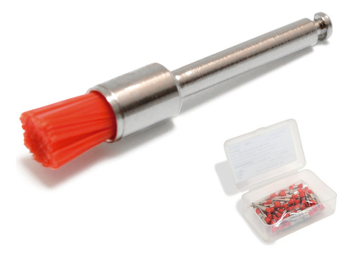 Cepillo Profilactico Dental 100pzs Rojo Profilaxis Premium Rojo