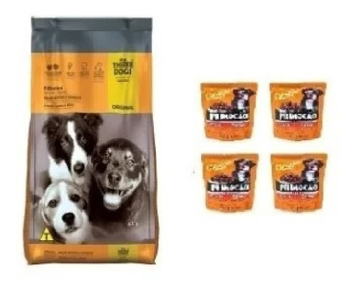 Imagen 1 de 1 de Three Dogs Premium Especial Cachorro 15k+8 Sachetsr+envio