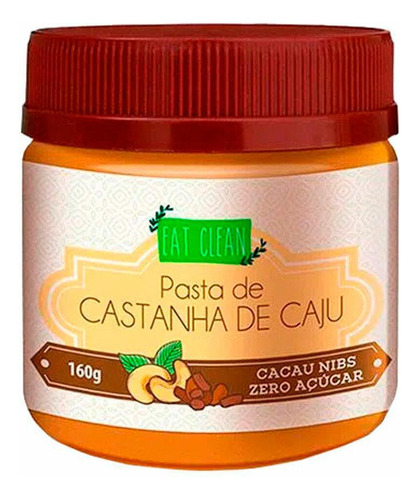 Pasta De Castanha De Caju Cacau Nibs Eat Clean 160g