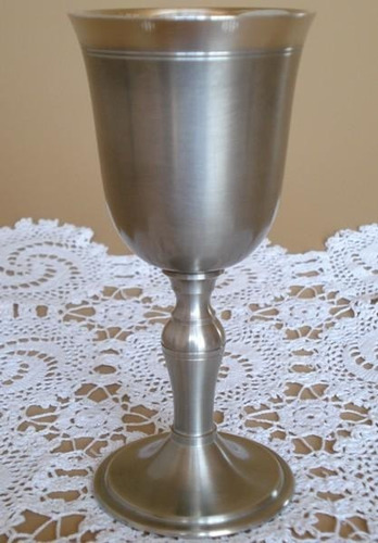 2 Cálices Taça Clássico Para Vinho Tinto Em Estanho Elegante