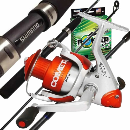 Combo Shimano  Spinning 2 Tramos + Multi Power Pro 100 Yds