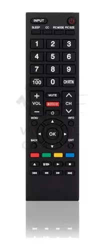 Mando universal para TV Toshiba con botón NETFLIX y , en blister