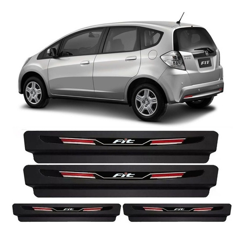 Jogo Soleira Sport Porta Adesiva Honda Fit 10 11 12 13 14