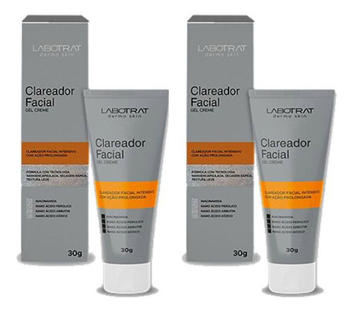 02 Creme Gel Clareador Facial De Rosto Ácido Kójico Labotrat Tipo De Pele Normal