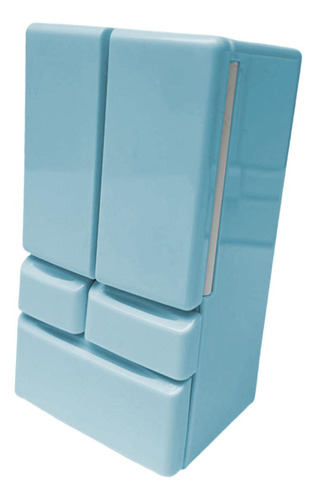 Mini Nevera De Juguete Para Casa De Muñecas, Accesorio Azul
