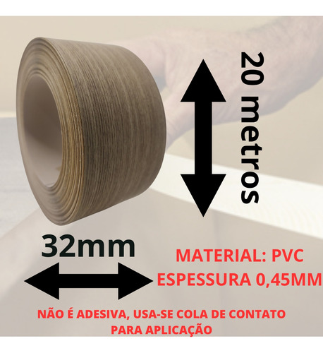 Fita De Borda Para Mdf Corazzi Sudati 32mm X 20m Moveis Acab
