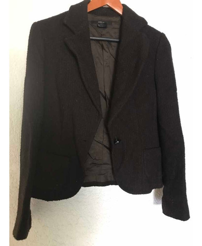 Blazer Sacó Corto De Mujer Marca Zara Color Café Talla 30 Mx