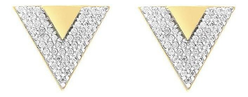 Brinco Sofie Claret Triângulo Zircônia Ouro 18k 1,2cm